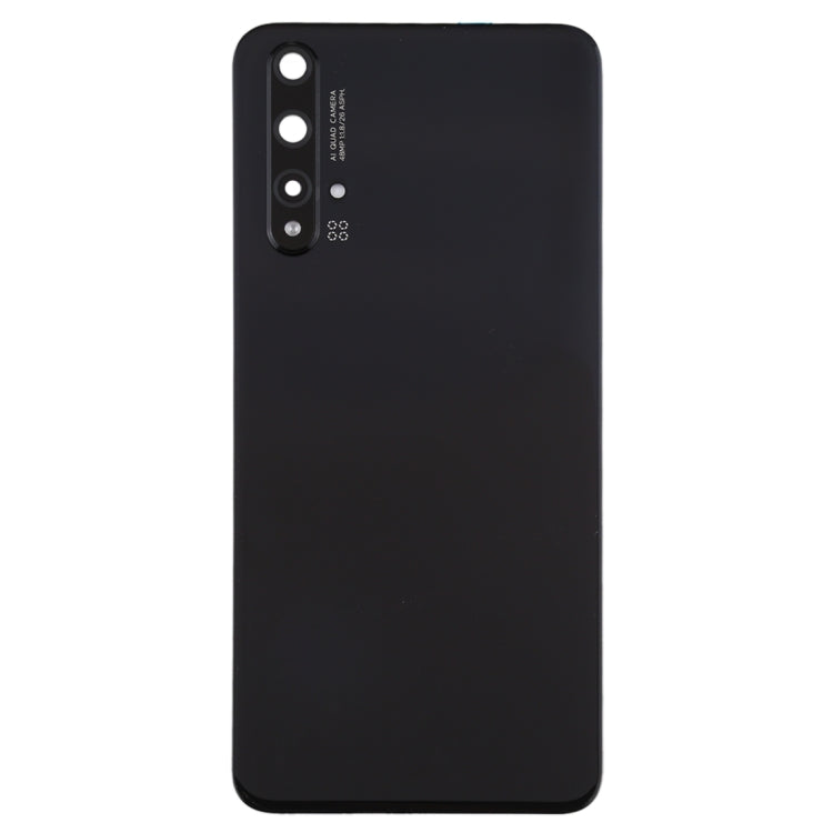 Battery Back Cover with Camera Lens Cover Replacement for Huawei Nova 5T (Black)