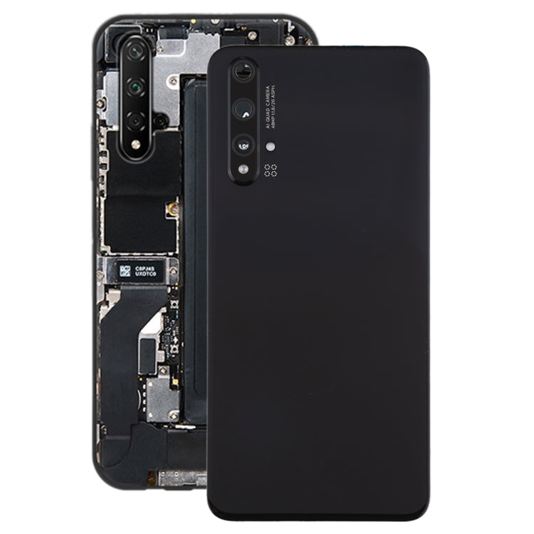 Battery Back Cover with Camera Lens Cover Replacement for Huawei Nova 5T (Black)