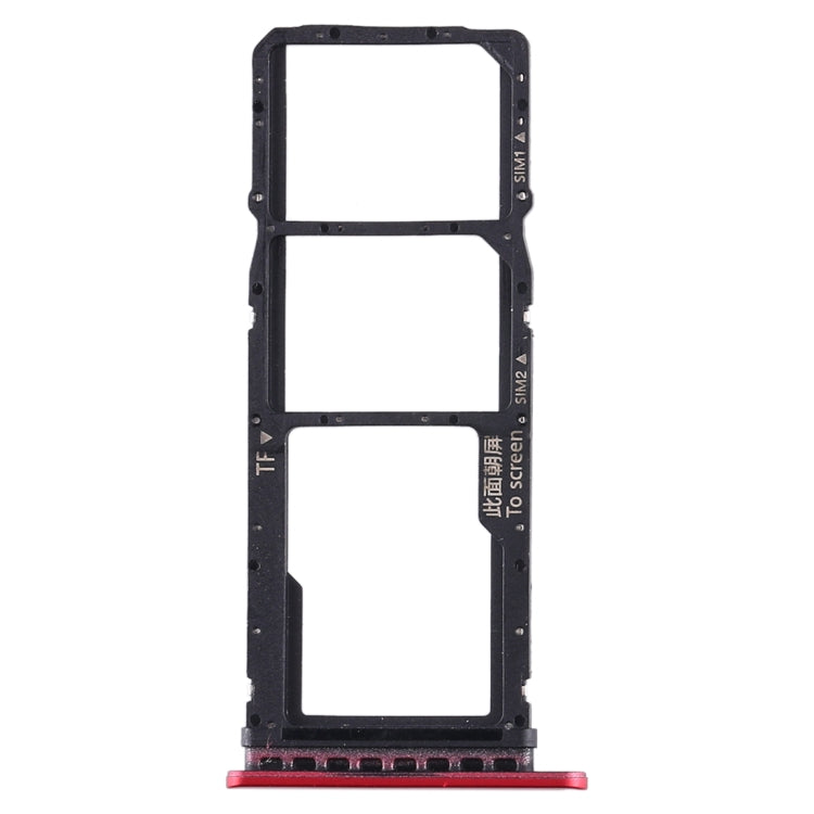 Red SIM Card Tray and Micro SD Card Tray for Huawei Enjoy 10 / Honor Play 3