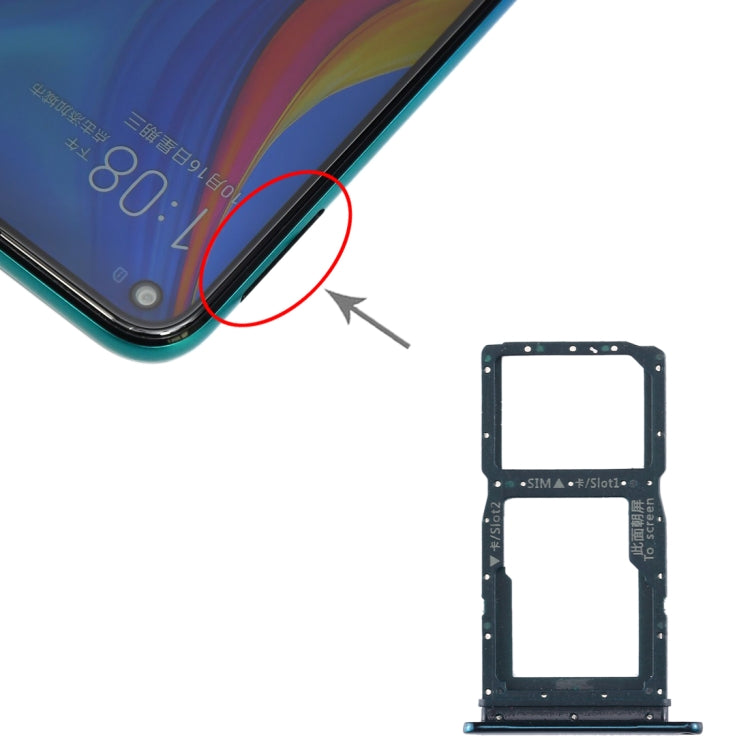 SIM Card Tray + Micro SD Card Tray for Huawei Enjoy 10 Plus (Green)