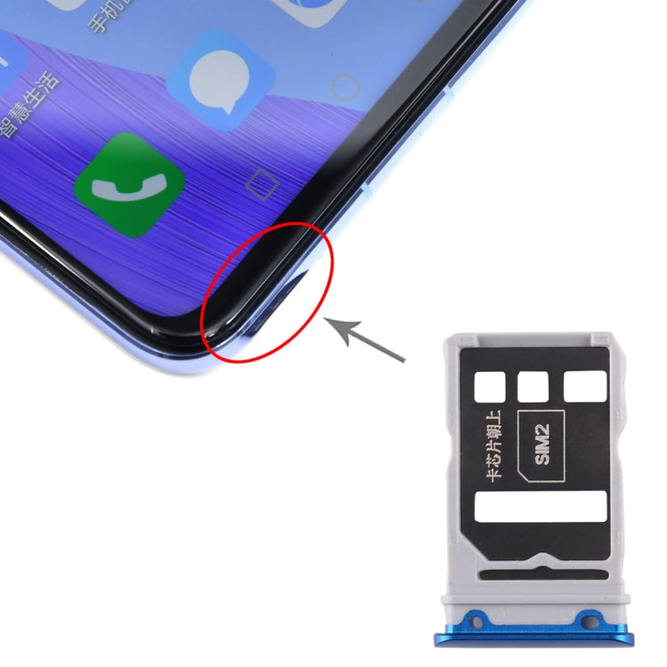 SIM Card Tray Replacement for Honor V30 Pro / Honor V30 - Dark Blue