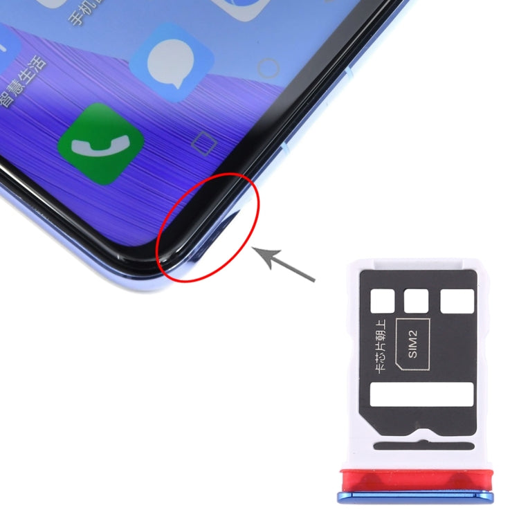 SIM Card Tray Replacement for Honor V30 Pro / Honor V30 (Blue)