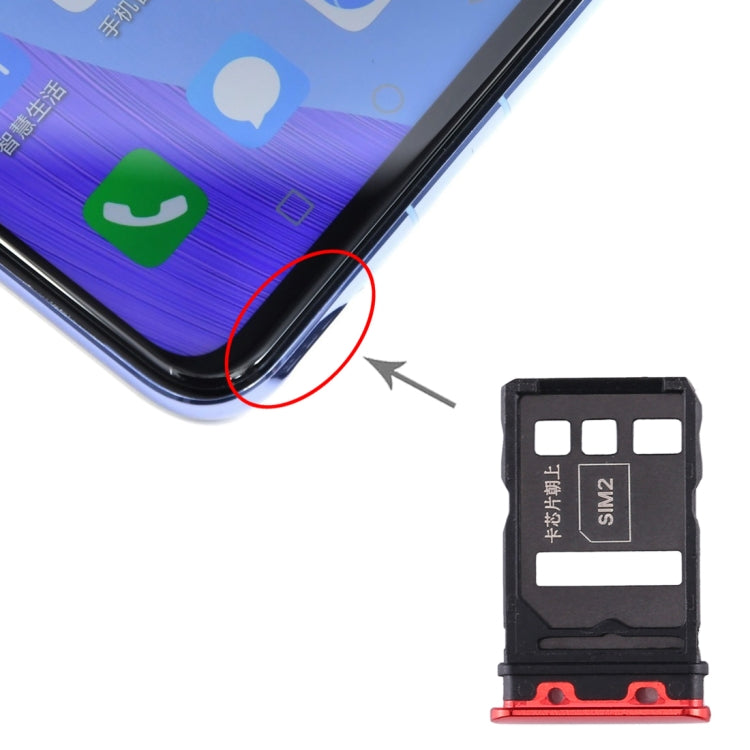 SIM Card Tray Replacement for Honor V30 Pro / Honor V30 (Red)