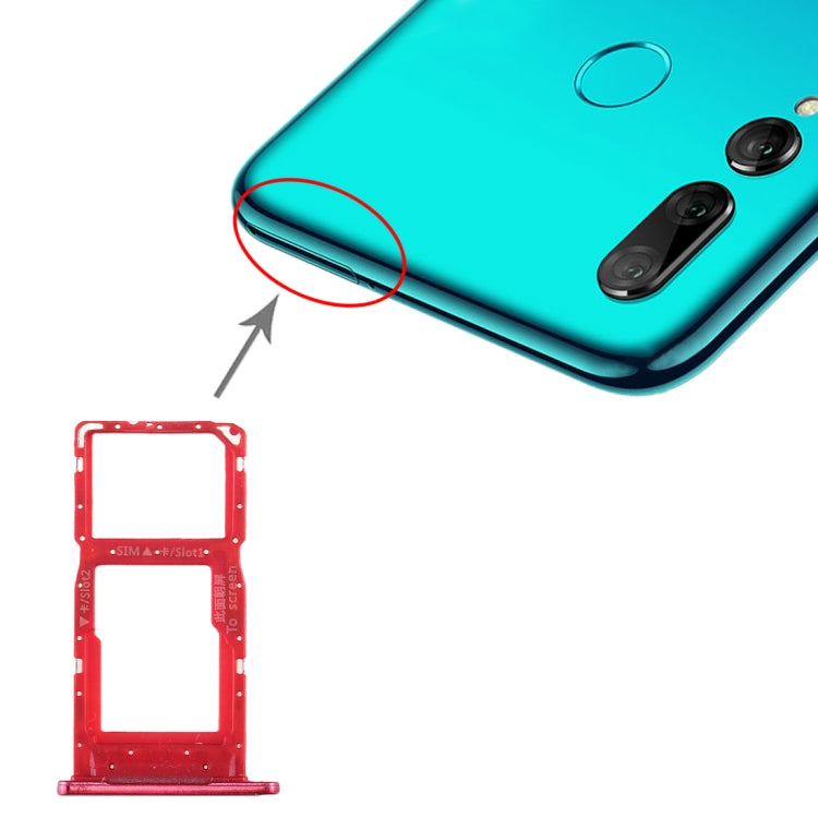 SIM Card Tray and Micro SD Card Tray Replacement for Huawei Enjoy 9s (Red)