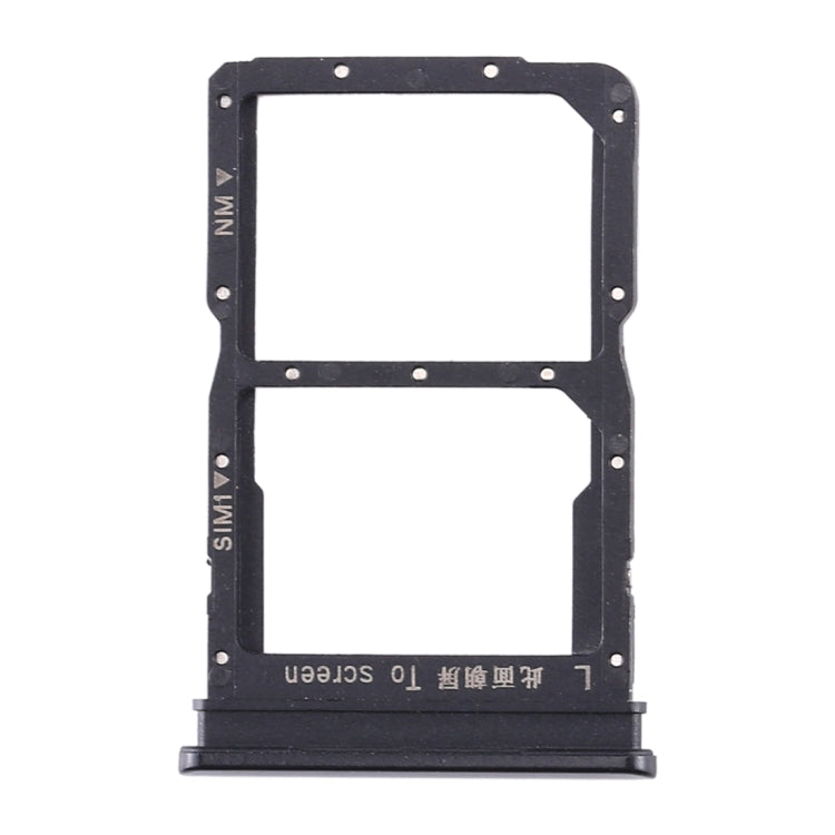 SIM Card Tray + NM Card Tray for Huawei Honor 20 Lite (Black)