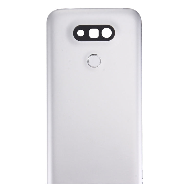 Sleek Silver Metal Back Cover with Built-in Back Camera Lens & Fingerprint Button for LG G5