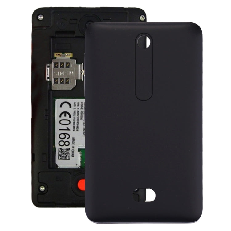 Black Battery Back Cover for Nokia Asha 501 - High-Quality Replacement