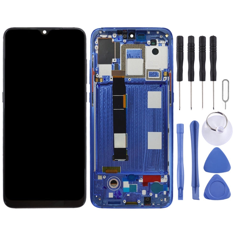 AMOLED Material LCD Screen and Digitizer Full Assembly for Xiaomi Mi 9 (Blue)