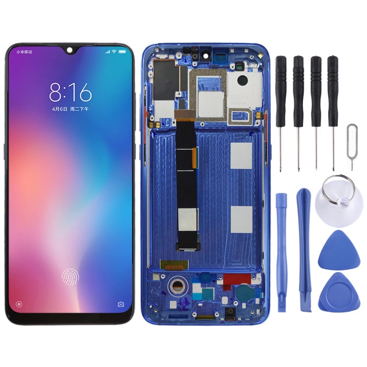 AMOLED Material LCD Screen and Digitizer Full Assembly for Xiaomi Mi 9 (Blue)