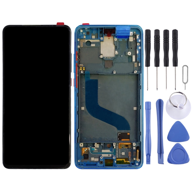 AMOLED LCD Screen and Digitizer Full Assembly with Frame for Xiaomi 9T Pro / Redmi K20 Pro / Redmi K20 (Blue)