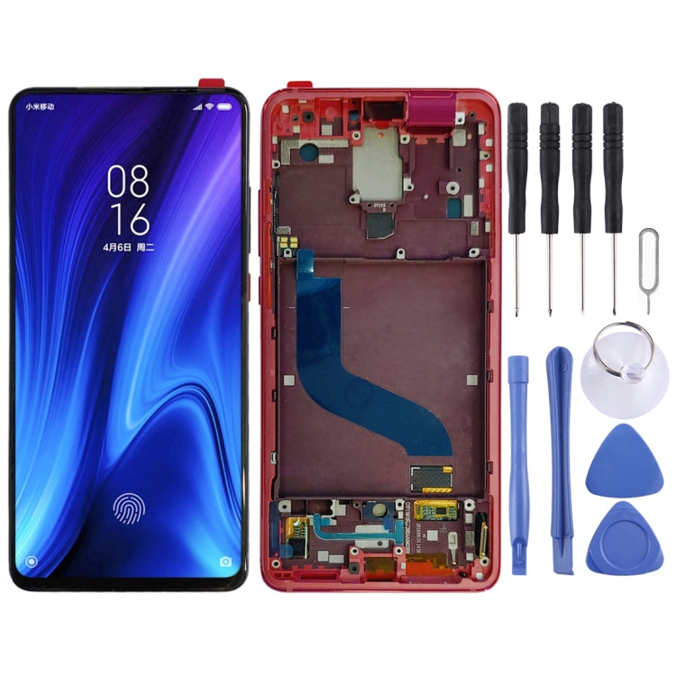 AMOLED LCD Screen and Digitizer Assembly with Frame for Xiaomi 9T Pro / Redmi K20 Pro / Redmi K20 (Red)