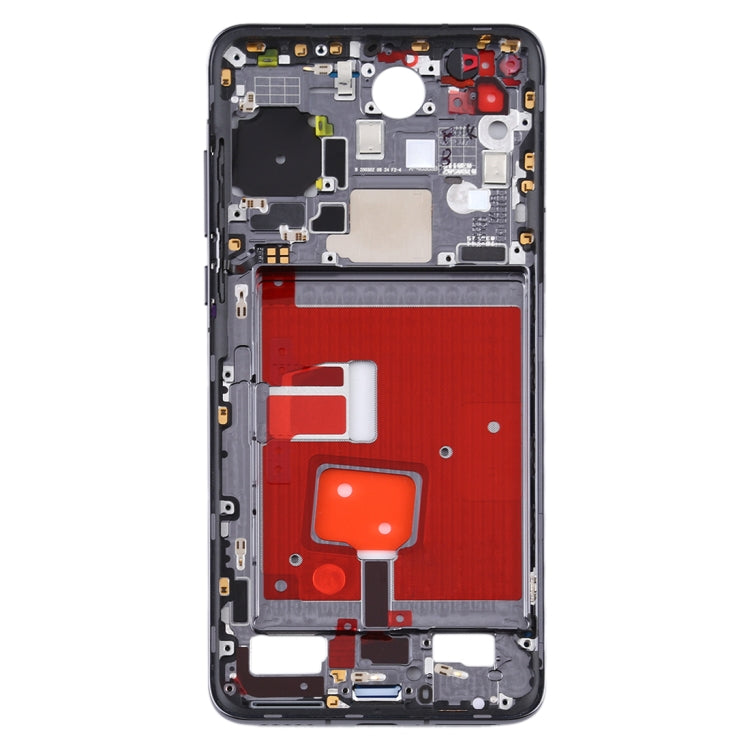 Middle Frame Bezel Plate with Side Keys for Huawei P40 - Black