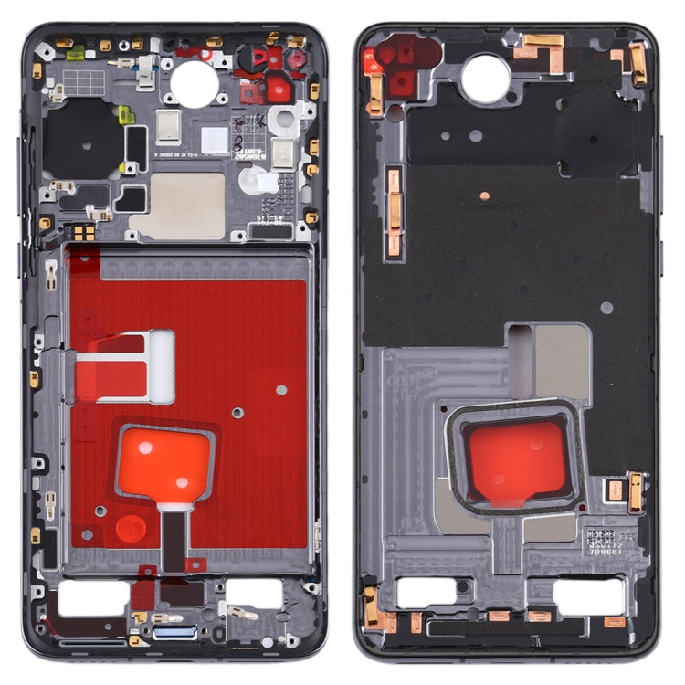 Middle Frame Bezel Plate with Side Keys for Huawei P40 - Black