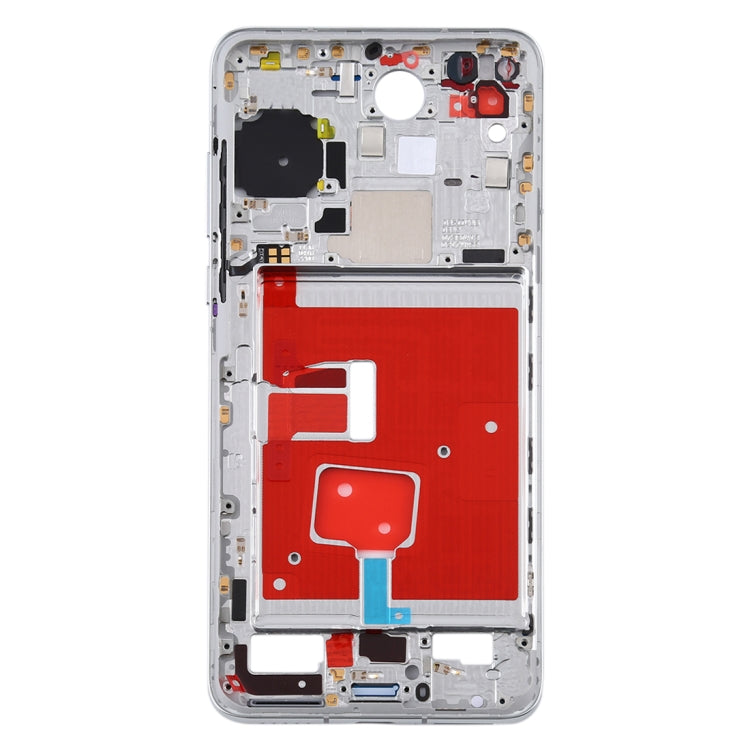 Middle Frame Bezel Plate with Side Keys for Huawei P40 - Silver