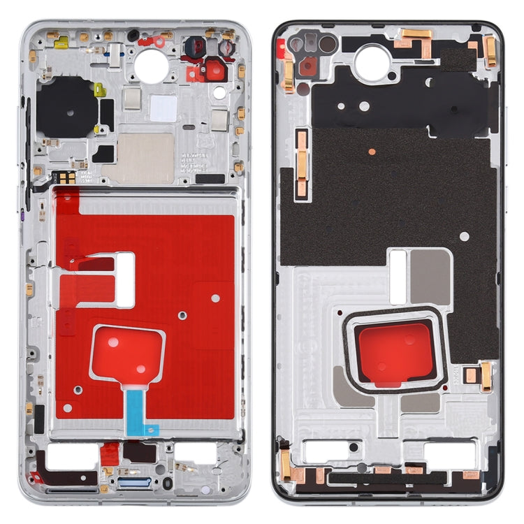 Middle Frame Bezel Plate with Side Keys for Huawei P40 - Silver