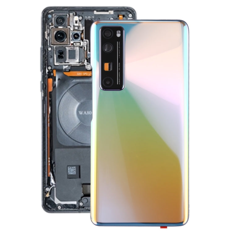 New Silver Back Cover with Camera Lens for Huawei Nova 7 Pro 5G - High-Quality Replacement
