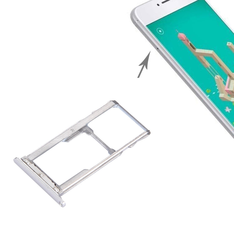 Silver SIM + Micro SD Card Tray for Meizu M3 Note / Meilan Note 3