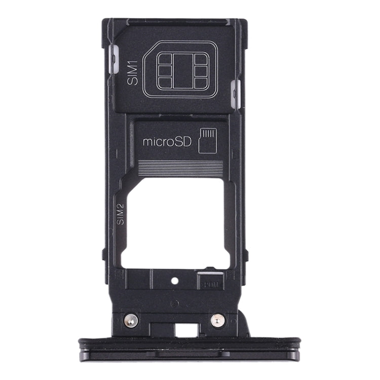 Replacement SIM Card Tray and Micro SD Card Tray Set for Sony Xperia XZ2 (Black)