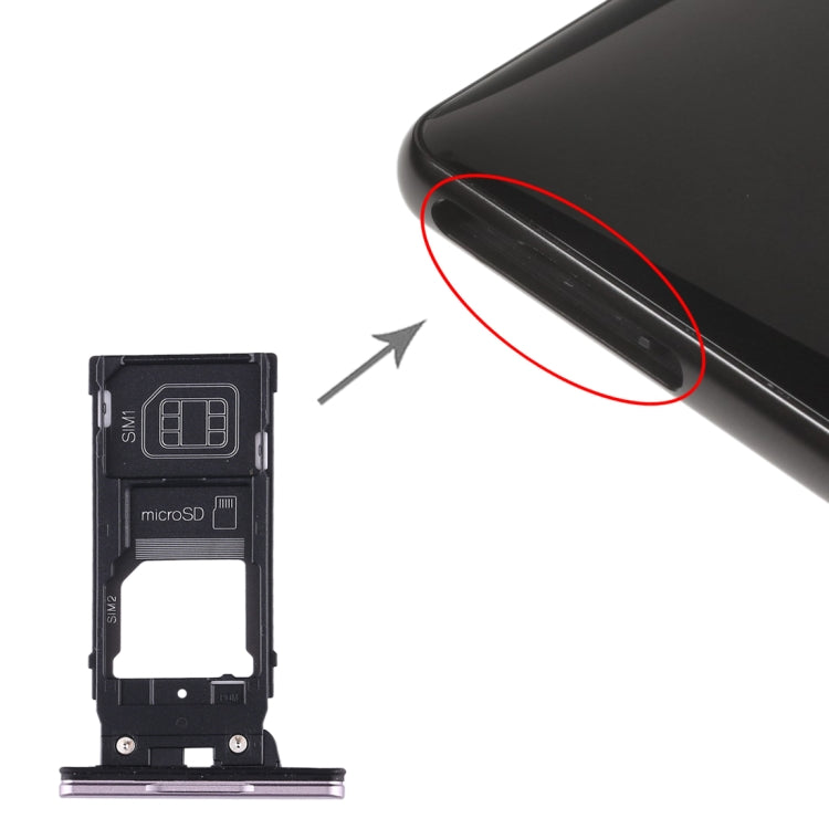Pink SIM Card, SIM Card, and Micro SD Card Tray Set for Sony Xperia XZ2
