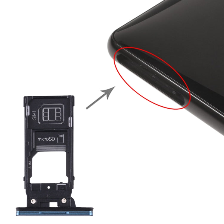 SIM Card Tray, SIM Card Tray, and Micro SD Card Tray Set for Sony Xperia XZ2 (Green)