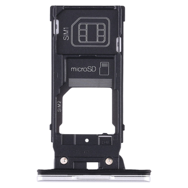 Sony Xperia XZ2 Silver SIM Card Tray + SIM Card Tray + Micro SD Card Tray