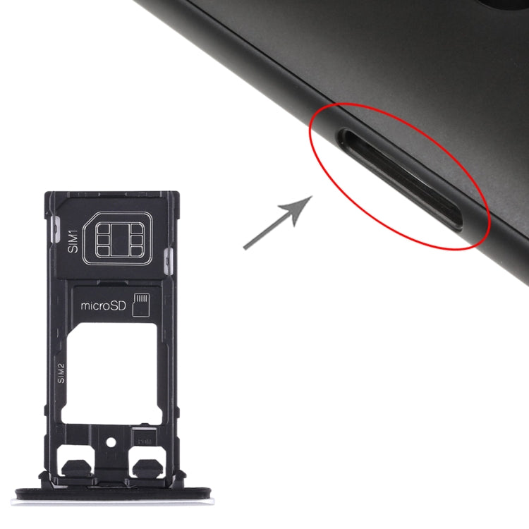Sony Xperia XZ2 Compact Silver SIM Card Tray Set