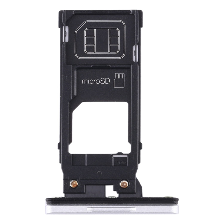 SIM Card Tray + Micro SD Card Tray for Sony Xperia XZ3(White)
