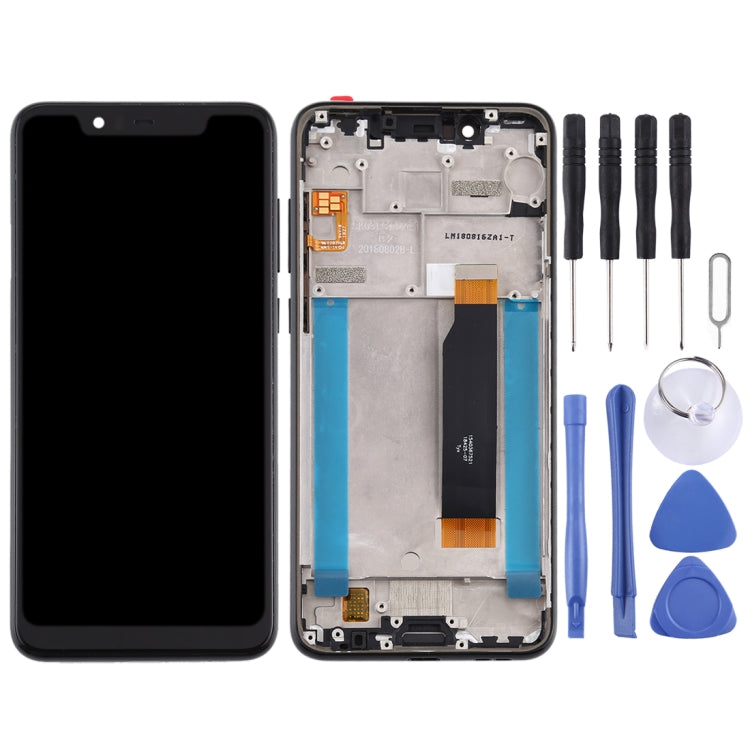 Replacement LCD Screen and Touch Digitizer with Frame for Nokia 5.1 Plus (Black)