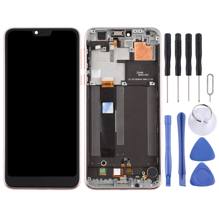 LCD Screen and Digitizer Full Assembly with Frame for Nokia 7.1 - Silver
