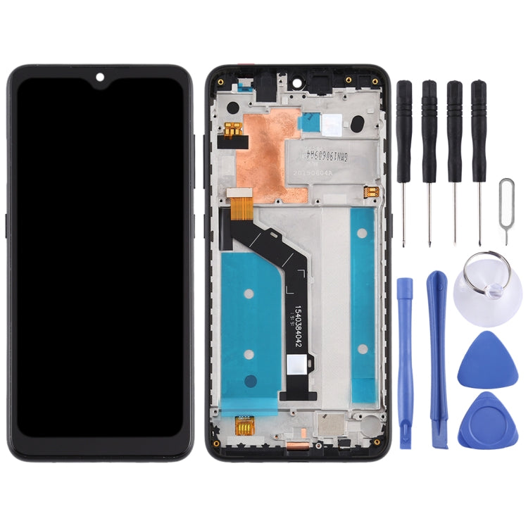 LCD Screen and Digitizer Full Assembly with Frame for Nokia 7.2 TA-1196 in Black