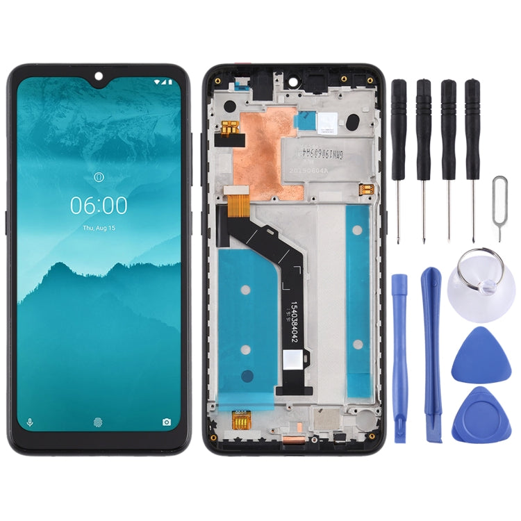 Black LCD Screen and Digitizer Assembly with Frame for Nokia 6.2 TA-1198 TA-1200 TA-1187 TA-1201