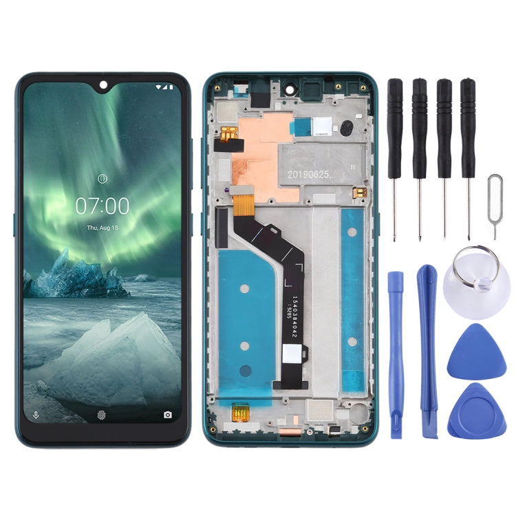 Green LCD Screen and Digitizer with Frame for Nokia 6.2 TA-1198 TA-1200 TA-1187 TA-1201