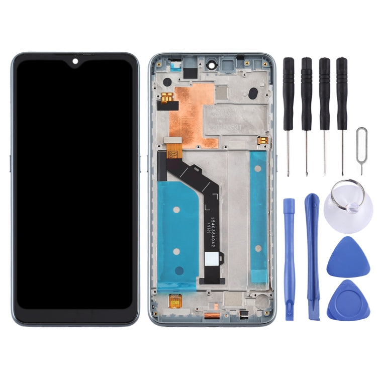 LCD Screen and Digitizer Full Assembly with Silver Frame for Nokia 6.2 - TA-1198 TA-1200 TA-1187 TA-1201