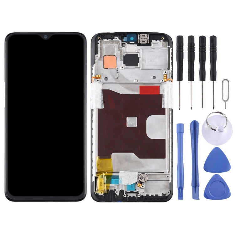 Original Black LCD Screen and Digitizer Full Assembly with Frame for OPPO Reno Z