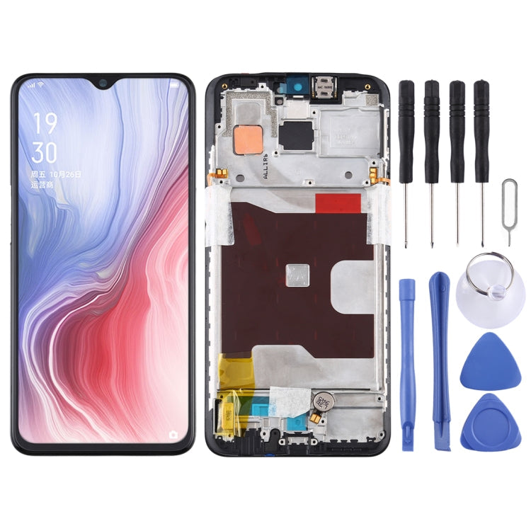Original Black LCD Screen and Digitizer Full Assembly with Frame for OPPO Reno Z