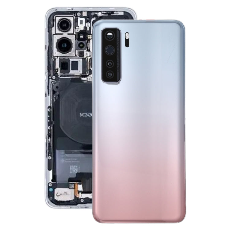 Silver Original Battery Back Cover with Camera Lens for Huawei P40 Lite 5G / Nova 7 SE