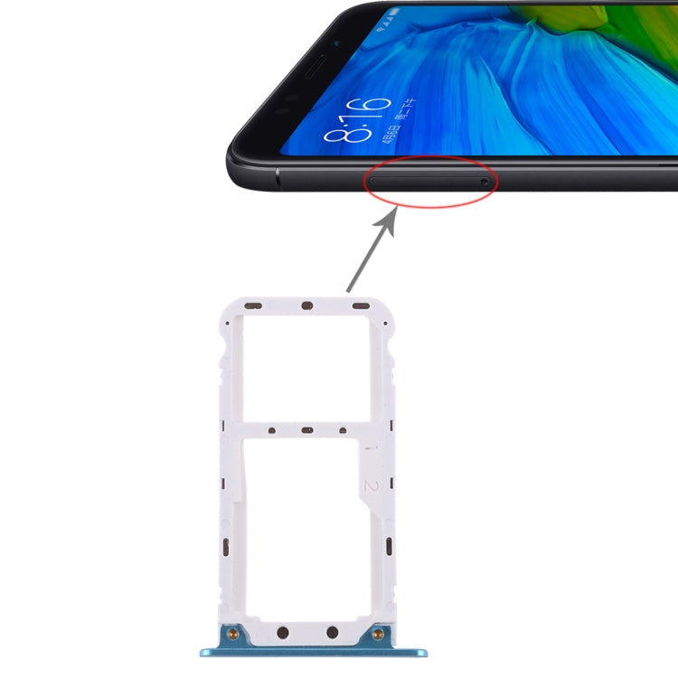 Xiaomi Redmi 5 Plus 2 SIM Card / Micro SD Card Tray (Blue)