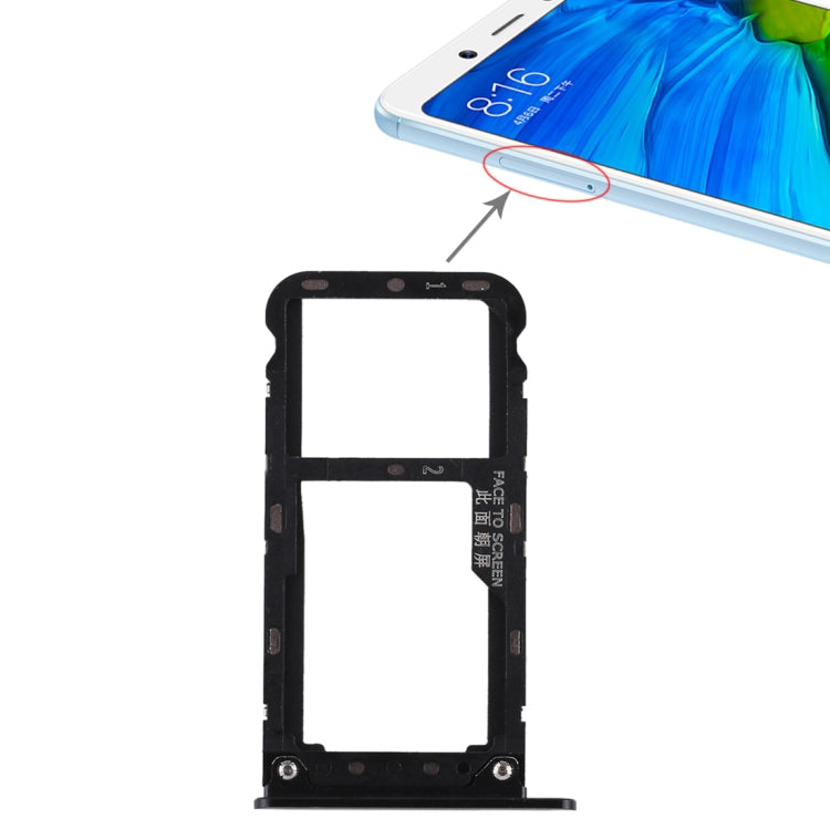 Dual SIM Card Tray / Micro SD Card Tray for Xiaomi Redmi Note 5 (Black)