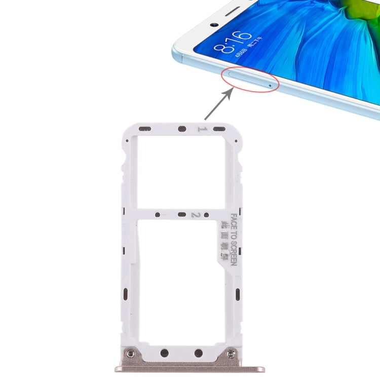 Dual SIM Card and Micro SD Card Tray for Xiaomi Redmi Note 5 (Gold)
