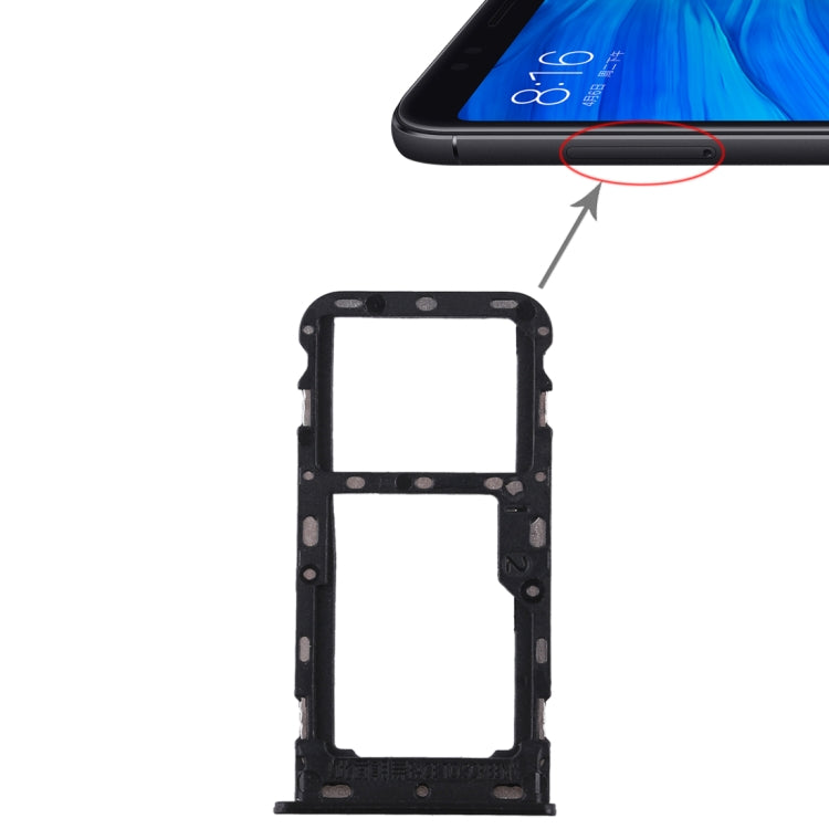 Dual SIM Card and Micro SD Card Tray for Xiaomi Redmi 5 (Black)