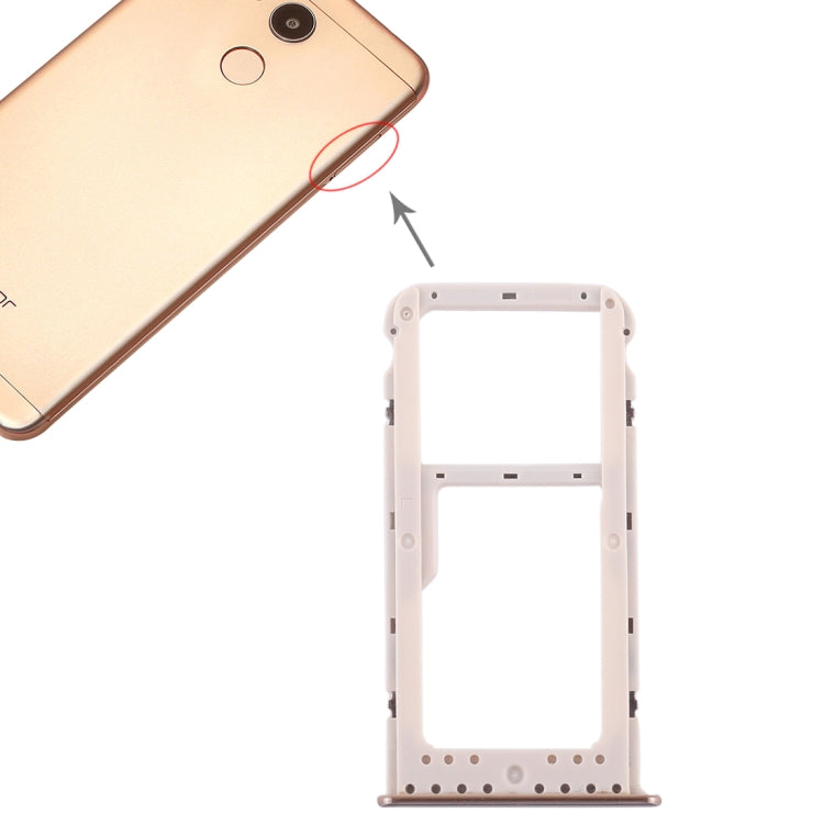 SIM Card Tray + Micro SD Card Tray Replacement Set for Huawei Honor V9 Play (Gold)