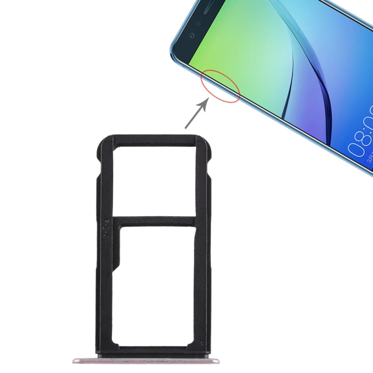 Pink SIM Card Tray + Micro SD Card Tray Replacement for Huawei Nova Lite