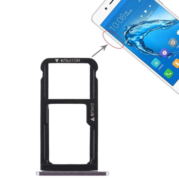 SIM Card Tray and Micro SD Card Tray Replacement for Huawei Enjoy 6s - Grey