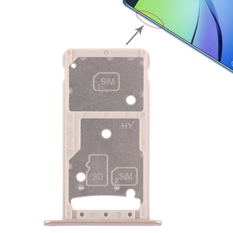 Gold 2 SIM Card Tray/Micro SD Card Tray for Huawei Enjoy 6/AL10