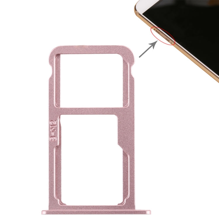 Replacement SIM Card Tray and Micro SD Card Holder for Huawei G9 Plus (Pink)