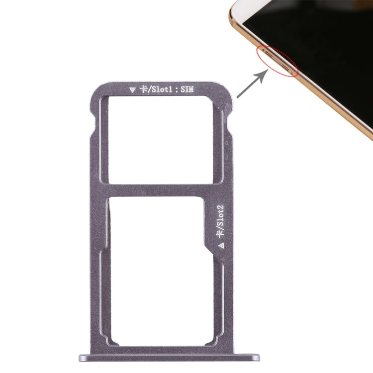SIM Card Tray and Micro SD Card Tray Replacement for Huawei G9 Plus (Grey)