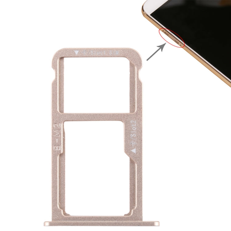 Gold SIM Card Tray with Micro SD Card Support for Huawei G9 Plus