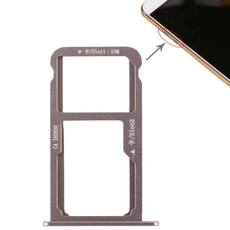 SIM Card Tray and Micro SD Card Tray Replacement for Huawei G9 Plus (Mocha Gold)