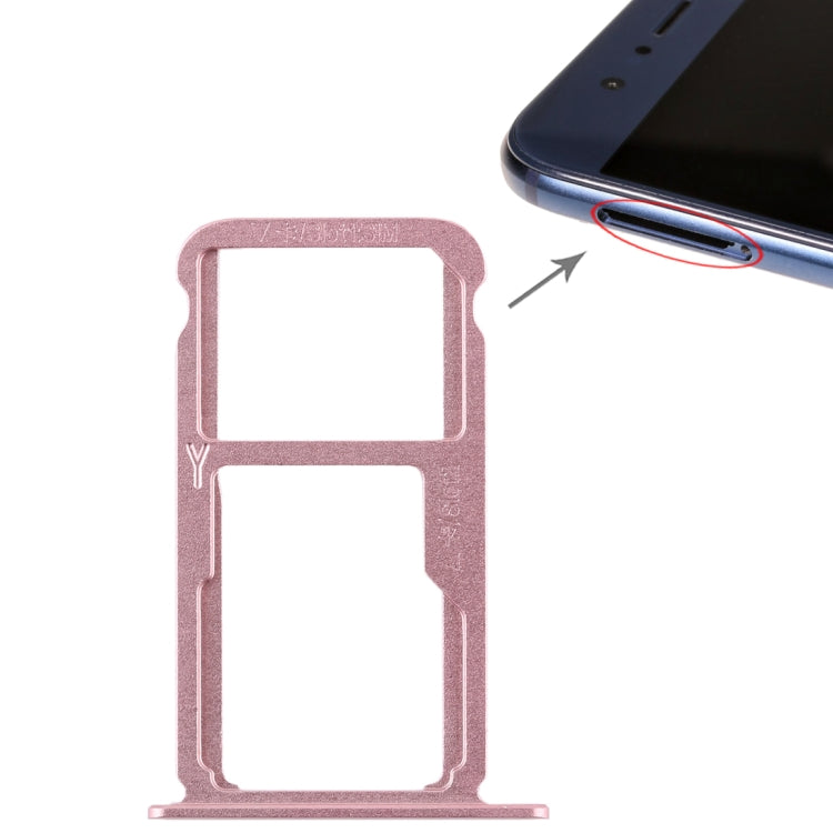 SIM Card Tray + Micro SD Card for Huawei Honor 8 (Pink)
