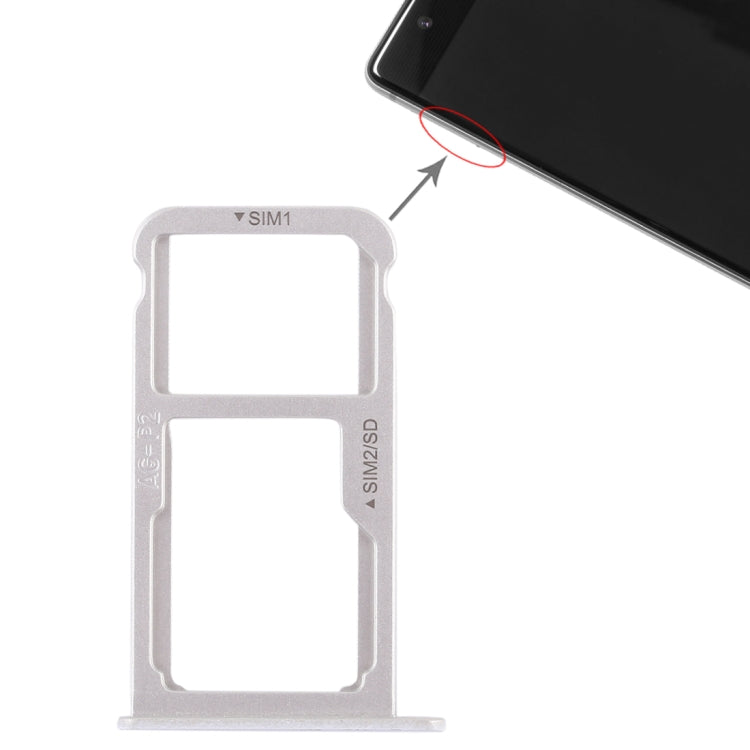 Replacement SIM Card Tray and Micro SD Card for Huawei P9 Plus (White)
